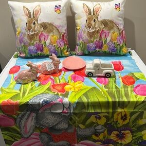 🌸NEW 7 Pieces Easter Floral Bunny Decor from HOBBY LOBBY WITH TAGS.